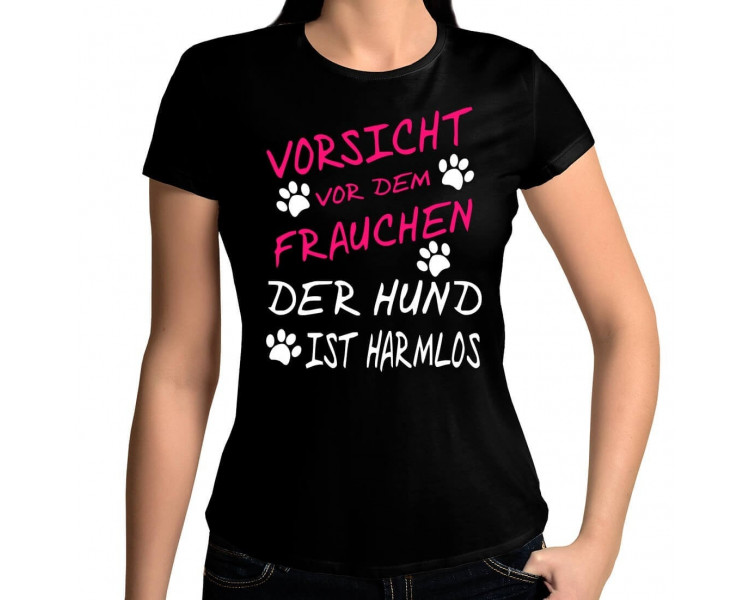 Vorsicht vor dem Frauchen T-Shirt Hoodie Sport & Freizeit 18,90 €