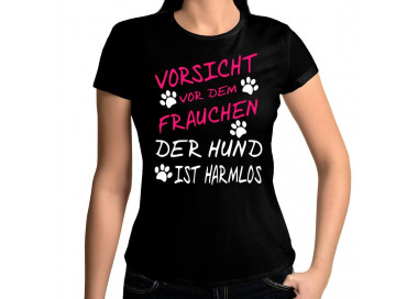 Vorsicht vor dem Frauchen T-Shirt Hoodie Sport & Freizeit 18,90 €