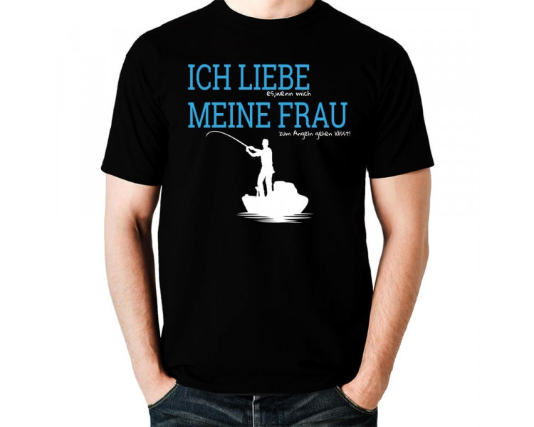 Ich liebe meine Frau Angeln lässt T-Shirt Hoodie Sport & Freizeit 18,90 €