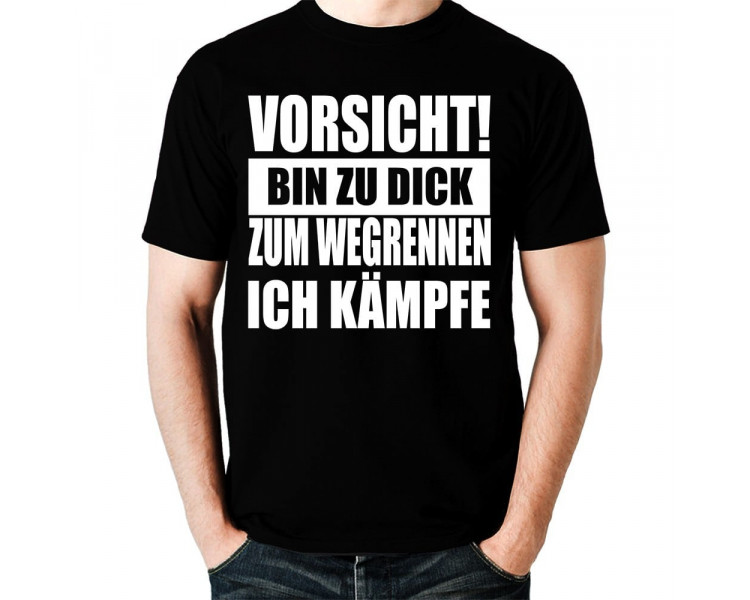 Vorsicht bin zu dick zum wegrennen ich kämpfe T-Shirt Hoodie Party, Fun & Urlaub 18,90 €