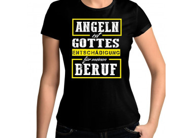 Angeln ist Gottes Entschädigung Beruf T-Shirt Hoodie Sport & Freizeit 18,90 €
