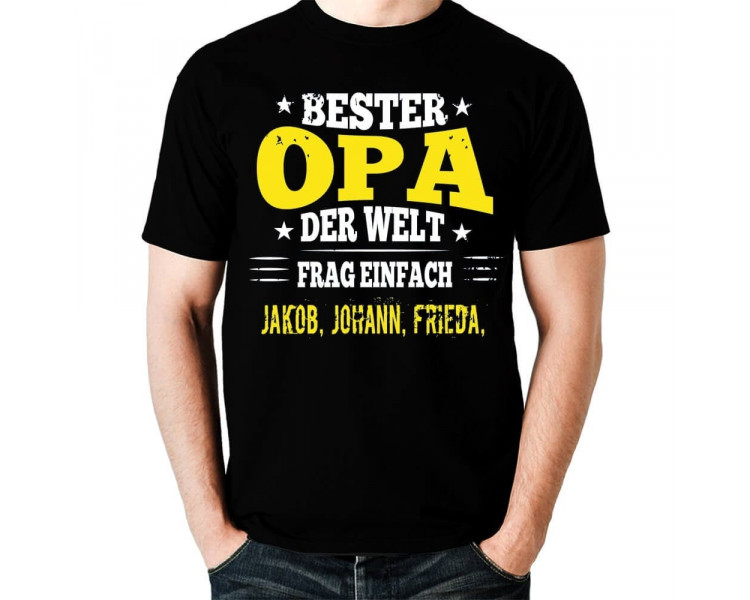 Bester Opa der Welt -Frag einfach T-Shirt Hoodie Baby & Familie  18,90 €