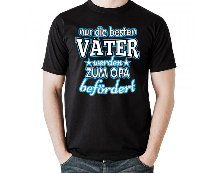 nur die besten Väter werden zum opa befördert T-Shirt Hoodie Baby & Familie  18,90 €