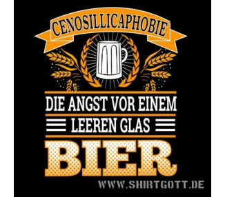 Cenosillicaphobie Angst leeren Glas Bier T-Shirt Hoodie Party, Fun & Urlaub 18,90 €