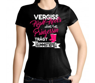 Vergiss High Hells Prinzessin trägt Gummistiefel T-Shirt Hoodie Sport & Freizeit 18,90 €