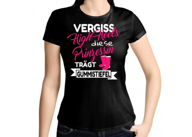 Vergiss High Hells Prinzessin trägt Gummistiefel T-Shirt Hoodie Sport & Freizeit 18,90 €