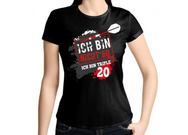 Ich bin nicht 60 - ich bin triple 20 Dart T-Shirt Hoodie Geburtstag 18,90 €