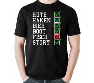 Rute, Haken, Bier, Boot, Fisch, Story T-Shirt Hoodie Sport & Freizeit 18,90 €