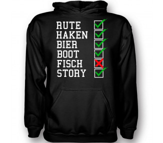 Rute, Haken, Bier, Boot, Fisch, Story T-Shirt Hoodie Sport & Freizeit 18,90 €