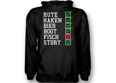 Rute, Haken, Bier, Boot, Fisch, Story T-Shirt Hoodie Sport & Freizeit 18,90 €