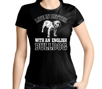 Life ist better with an english Bulldog T-Shirt Hoodie Sport & Freizeit 18,90 €