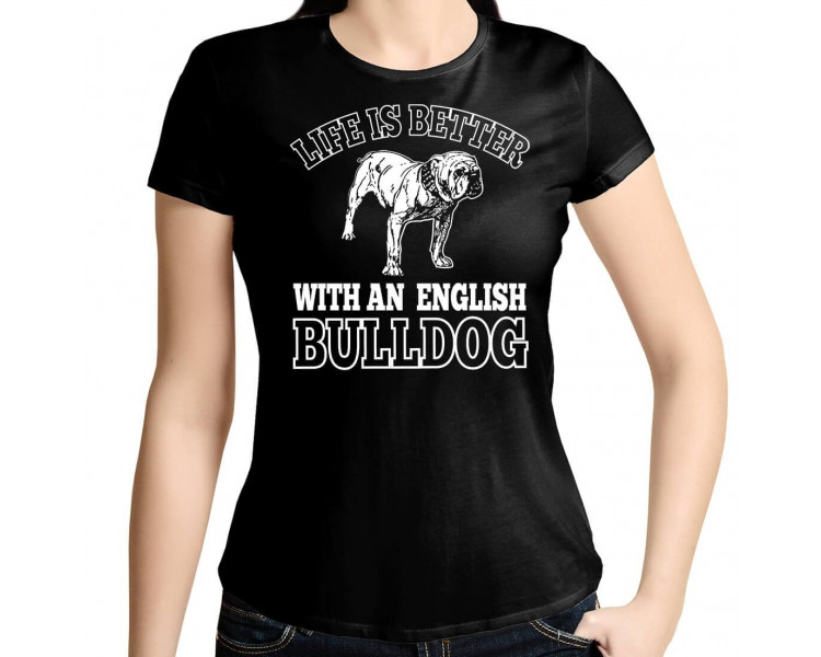 Life ist better with an english Bulldog T-Shirt Hoodie Sport & Freizeit 18,90 €