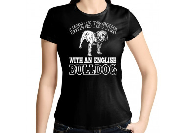 Life ist better with an english Bulldog T-Shirt Hoodie Sport & Freizeit 18,90 €
