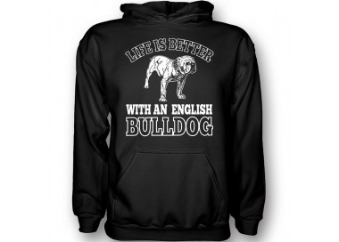 Life ist better with an english Bulldog T-Shirt Hoodie Sport & Freizeit 18,90 €