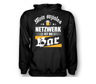 Mein soziales Netzwerk ist die Bar. T-Shirt, Hoodie