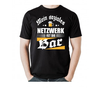 Mein soziales Netzwerk ist die Bar. T-Shirt, Hoodie
