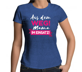Aus dem Weg mama im Einsatz Blau meliert Shirt