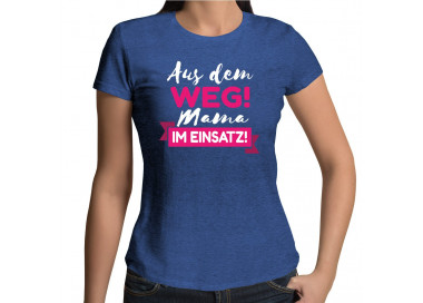 Aus dem Weg mama im Einsatz Blau meliert Shirt