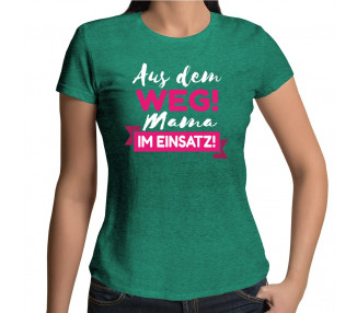Aus dem Weg mama im Einsatz grün meliert Shirt