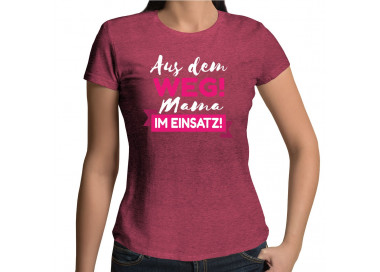 Aus dem Weg mama im Einsatz rot meliert Shirt