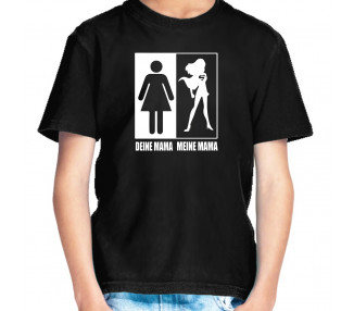 Deine Mama meine Mama Shirt Kinder schwarz