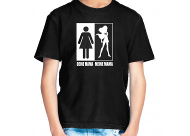 Deine Mama meine Mama Shirt Kinder schwarz