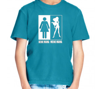 Deine Mama meine Mama Shirt Kinder blau