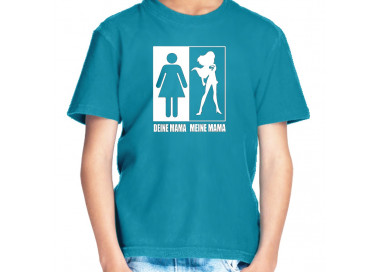 Deine Mama meine Mama Shirt Kinder blau