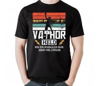 Va-thor Held papa T-Shirt schwarz