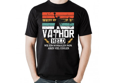Va-thor Held papa T-Shirt schwarz