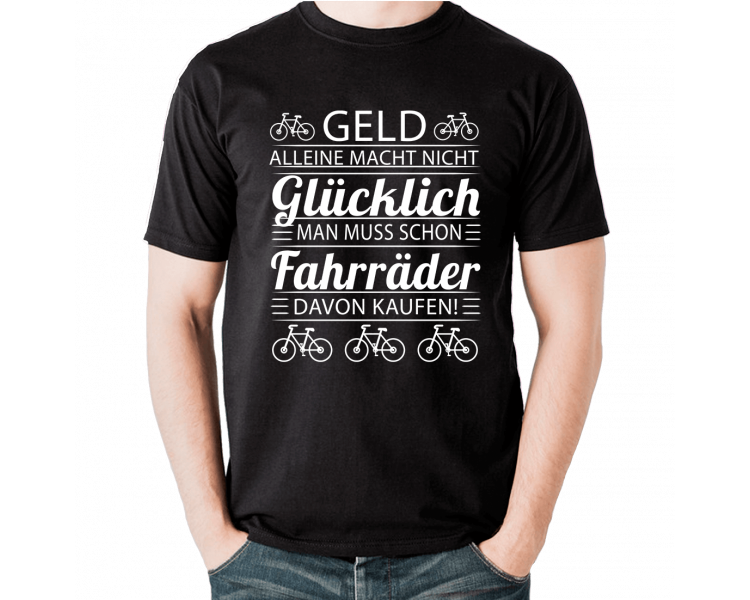 Geld alleine macht nicht glücklich Fahrräder - Limitierte Edition T-Shirt Hoodie Sport & Freizeit 18,90 €