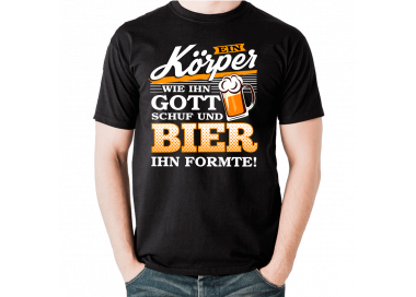 Ein Körper wie Gott Ihn schuf und Bier Ihn formte T-Shirt Hoodie Party, Fun & Urlaub 18,90 €