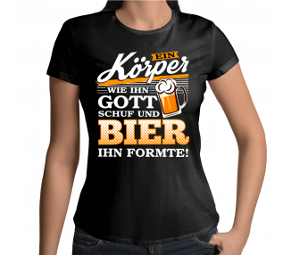 Ein Körper wie Gott Ihn schuf und Bier Ihn formte T-Shirt Hoodie Party, Fun & Urlaub 18,90 €