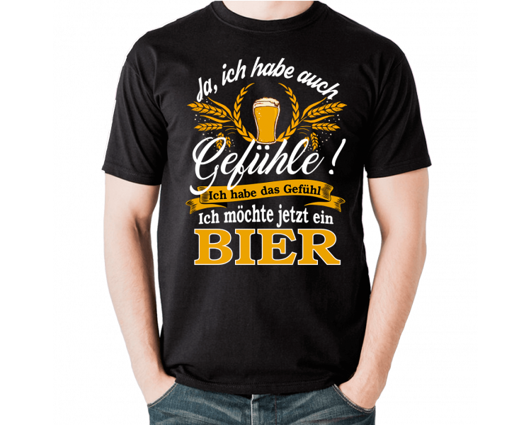 Ja ,ich habe Gefühle ich habe das Gefühl - ich möchte jetzt ein Bier T-Shirt Hoodie Party, Fun & Urlaub 18,90 €