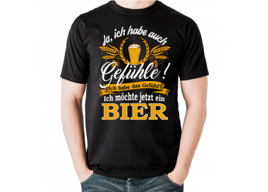 Ja ,ich habe Gefühle ich habe das Gefühl - ich möchte jetzt ein Bier T-Shirt Hoodie Party, Fun & Urlaub 18,90 €