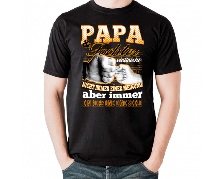 Papa und Tochter vielleicht nicht immer einer Meinung aber immer ein Herz und eine Seele T-Shirt Hoodie Baby & Familie  18,90 €