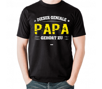 Dieser geniale Papa gehört zu... T-Shirt Hoodie Baby & Familie  18,90 €