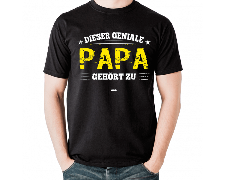 Dieser geniale Papa gehört zu... T-Shirt Hoodie Baby & Familie  18,90 €