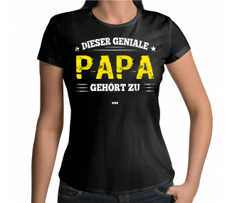 Dieser geniale Papa gehört zu... T-Shirt Hoodie Baby & Familie  18,90 €