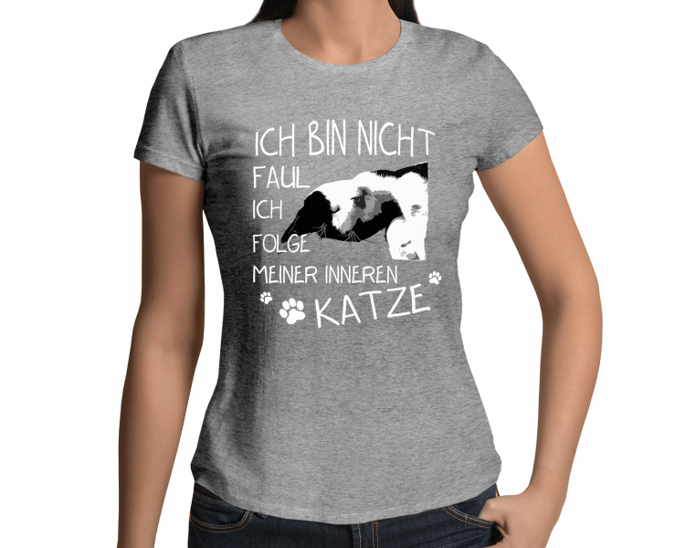 ich bin nicht faul ich folge nur meiner inneren Katze T-Shirt Hoodie Sport & Freizeit 18,90 €