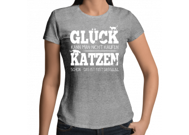 Glück kann man nicht kaufen - Katzen schon T-Shirt Hoodie Sport & Freizeit 18,90 €