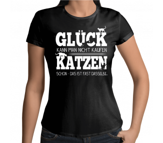Glück kann man nicht kaufen - Katzen schon T-Shirt Hoodie Sport & Freizeit 18,90 €