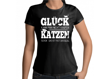Glück kann man nicht kaufen - Katzen schon T-Shirt Hoodie Sport & Freizeit 18,90 €