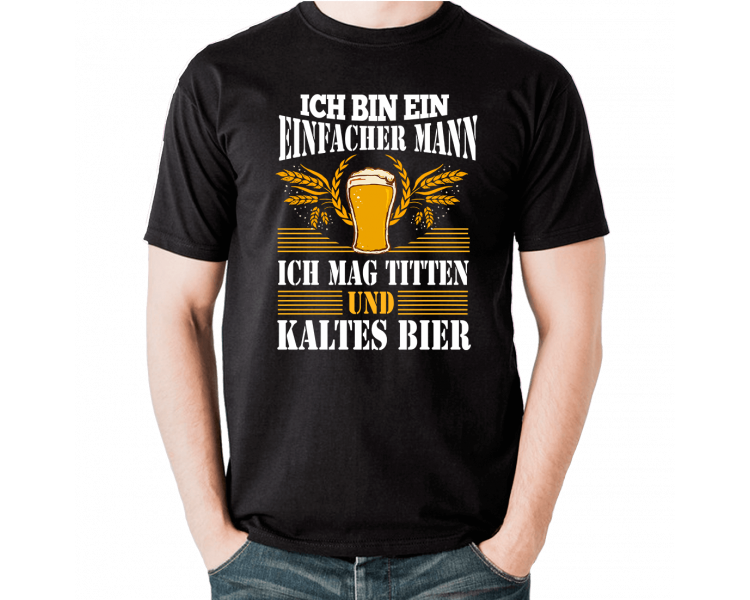 ich bin ein einfacher mann Ich mag Titten und kaltes Bier -T-Shirt Hoodie Party, Fun & Urlaub 18,90 €