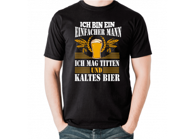 ich bin ein einfacher mann Ich mag Titten und kaltes Bier -T-Shirt Hoodie Party, Fun & Urlaub 18,90 €