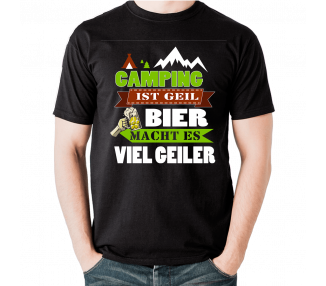 Camping ist Geil - Bier macht es viel geiler T-Shirt Hoodie Sport & Freizeit 17,90 €