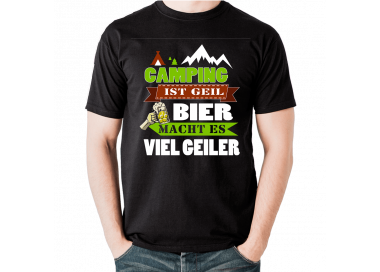 Camping ist Geil - Bier macht es viel geiler T-Shirt Hoodie Sport & Freizeit 17,90 €