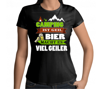 Camping ist Geil - Bier macht es viel geiler T-Shirt Hoodie Sport & Freizeit 17,90 €