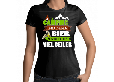 Camping ist Geil - Bier macht es viel geiler T-Shirt Hoodie Sport & Freizeit 17,90 €