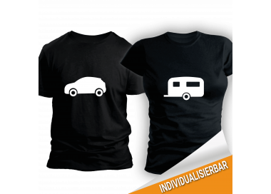 Paarshirt schwarz 2er-Set - Auto und Hänger T-Shirt Paar-Shirts 30,00 €